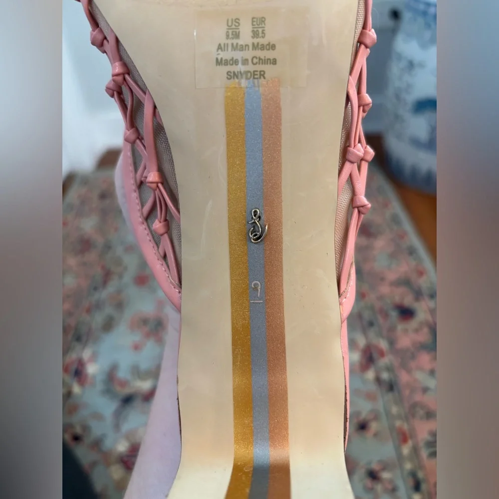 Never Worn! Sam Edelman - NWOT Blush Pink Snyder Mule Kitten Heels - Picture 5 of 9